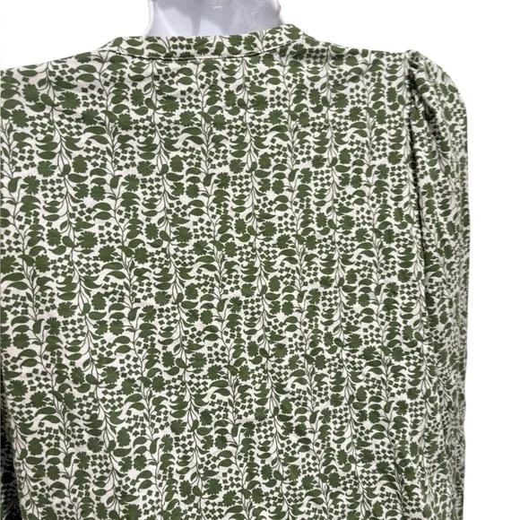 BODEN Women’s Isla Long Sleeve Jersey Shirt Blouse Green and White Size 10 - Picture 10 of 11
